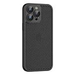 For iPhone 14 Pro Cooling Skin Feel PC Phone Case with Lens Film(Black)