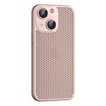 For iPhone 13 Cooling Skin Feel PC Phone Case with Lens Film(Pink)