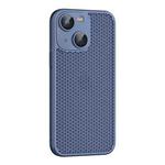 For iPhone 13 Cooling Skin Feel PC Phone Case with Lens Film(Navy Blue)
