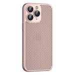 For iPhone 11 Pro Max Cooling Skin Feel PC Phone Case with Lens Film(Pink)