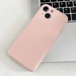 For iPhone 14 Fine Hole Insert Card Slot TPU Phone Case(Pink)