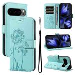 For Google Pixel 10 5G / 10 Pro 5G Global Dandelion Embossed Pattern Flip Leather Phone Case(Green)