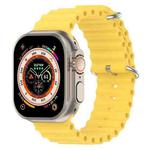 For Apple Watch 46mm / 49mm / 45mm / 44mm xDfind Ocean Silicone Watch Band(Yellow)