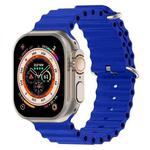 For Apple Watch 42mm / 41mm / 40mm / 38mm xDfind Ocean Silicone Watch Band(Sapphire Blue)