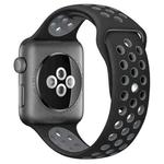 For Apple Watch 46mm / 49mm / 45mm / 44mm xDfind Two Color Silicone Sports Watch Band(Black Grey)
