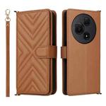 For TCL 60 NxtPaper Multifunctional 6-Card Slots Leather Phone Case with Wrist Strap(Brown)
