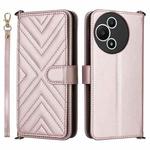 For TCL 60 SE NxtPaper 5G Multifunctional 6-Card Slots Leather Phone Case with Wrist Strap(Pink)