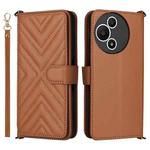 For TCL 60 SE NxtPaper 5G Multifunctional 6-Card Slots Leather Phone Case with Wrist Strap(Brown)