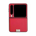 For Huawei Pura X Morandi Solid Color Leather Texture Phone Case(Red)