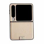 For Huawei Pura X Morandi Solid Color Leather Texture Phone Case(Gold)