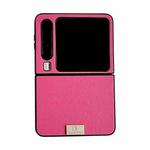 For Huawei Pura X Morandi Solid Color Leather Texture Phone Case(Rose Red)