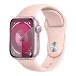 For Apple Watch 46mm / 49mm / 45mm / 44mm xDfind Solid Color Silicone Sports Watch Band(Light Pink)