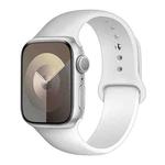 For Apple Watch 46mm / 49mm / 45mm / 44mm xDfind Solid Color Silicone Sports Watch Band(White)