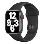 For Apple Watch 42mm / 41mm / 40mm / 38mm xDfind Solid Color Silicone Sports Watch Band(Black)