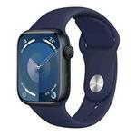 For Apple Watch 42mm / 41mm / 40mm / 38mm xDfind Solid Color Silicone Sports Watch Band(Dark Blue)