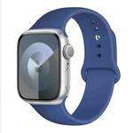 For Apple Watch 42mm / 41mm / 40mm / 38mm xDfind Solid Color Silicone Sports Watch Band(Blue)