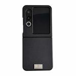 For ZTE nubia Flip2 Morandi Solid Color Leather Texture Phone Case(Black)