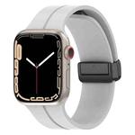 For Apple Watch 46mm / 49mm / 45mm / 44mm xDfind Solid Color Magnetic Buckle Silicone Watch Band(Light Grey)