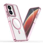 For Redmi A5 4G 173.3mm MagSafe Magnetic Clear Phone Case(Pink)
