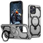 For iPhone 12 Pro / 12 Cooling MagSafe Holder Phone Case(Silver)