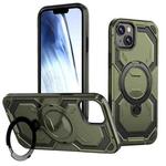 For iPhone 15 Cooling MagSafe Holder Phone Case(Green)