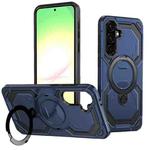 For Samsung Galaxy A36 5G Cooling MagSafe Holder Phone Case(Blue)