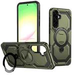For Samsung Galaxy A36 5G Cooling MagSafe Holder Phone Case(Green)