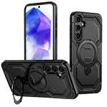 For Samsung Galaxy A55 5G Cooling MagSafe Holder Phone Case(Black)