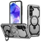 For Samsung Galaxy A35 5G Cooling MagSafe Holder Phone Case(Silver)