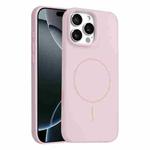 For iPhone 16 Pro Max Liquid Silicone Magsafe Phone Case with AI Camera Control Button(Pink)