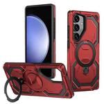 For Samsung Galaxy S23 FE 5G Cooling MagSafe Holder Phone Case(Red)