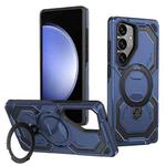 For Samsung Galaxy S23 FE 5G Cooling MagSafe Holder Phone Case(Blue)