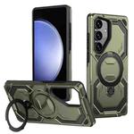 For Samsung Galaxy S23 FE 5G Cooling MagSafe Holder Phone Case(Green)
