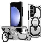 For Samsung Galaxy S23 FE 5G Cooling MagSafe Holder Phone Case(Silver)