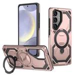 For Samsung Galaxy S25+ 5G / S24+ 5G Cooling MagSafe Holder Phone Case(Rose Gold)