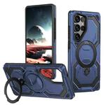 For Samsung Galaxy S25 Ultra 5G Cooling MagSafe Holder Phone Case(Blue)