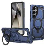 For Samsung Galaxy S24 Ultra 5G Cooling MagSafe Holder Phone Case(Blue)
