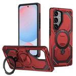For Samsung Galaxy S24 FE 5G Cooling MagSafe Holder Phone Case(Red)