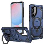 For Samsung Galaxy S24 FE 5G Cooling MagSafe Holder Phone Case(Blue)