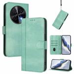 For Huawei nova 12i Global Line Splicing Buckle Retro Leather Phone Case(Mint Green)