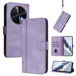 For Huawei nova 12i Global Line Splicing Buckle Retro Leather Phone Case(Purple)