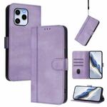 For Honor 60 SE Line Splicing Buckle Retro Leather Phone Case(Purple)