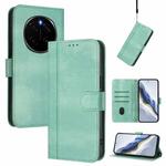 For Honor Magic7 Line Splicing Buckle Retro Leather Phone Case(Mint Green)