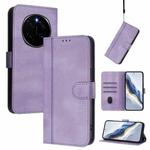 For Honor Magic7 Pro Line Splicing Buckle Retro Leather Phone Case(Purple)