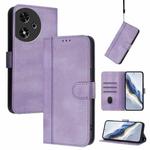 For Honor Play 50 Line Splicing Buckle Retro Leather Phone Case(Purple)