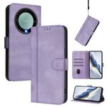 For Honor X9a / Magic 5 Lite / X40 Line Splicing Buckle Retro Leather Phone Case(Purple)