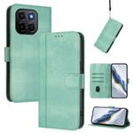 For Honor X6c 4G Line Splicing Buckle Retro Leather Phone Case(Mint Green)