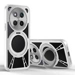 For Honor X60 Pro Cooling Hollow Metal Holder MagSafe Phone Case(Silver)