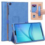 For Samsung Galaxy Tab A 10.1 (2019) T510 / T515 Retro Texture PU Horizontal Flip Leather Case with Holder & Card Slots & Hand Strap(Blue)