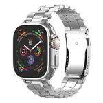 For Apple Watch 46mm / 49mm / 45mm / 44mm T-shaped Turtle Buckle Detachable Titanium Watch Band(Silver)